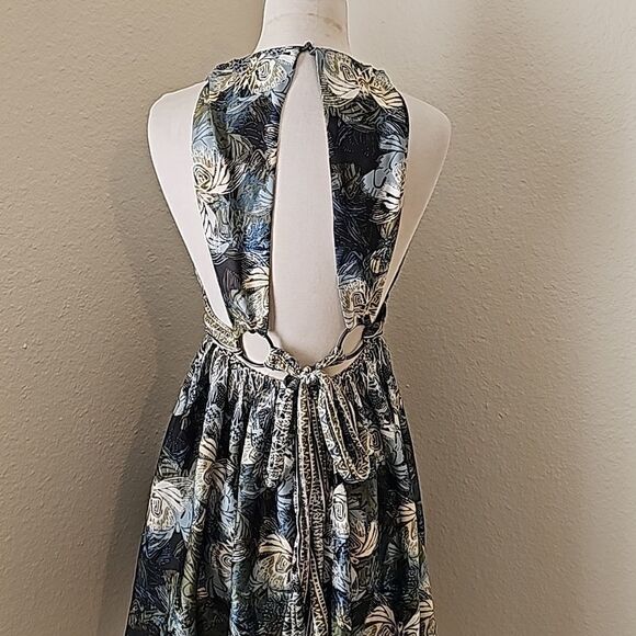 FREE PEOPLE PLUNGING HALTER DRESS, xs - Picture 3 of 11